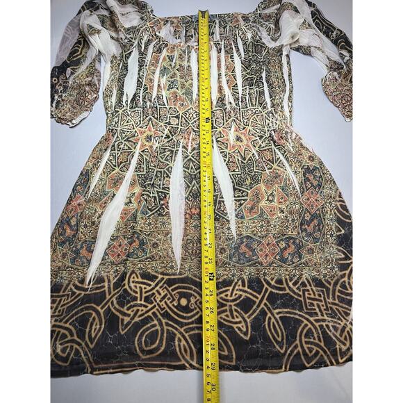 Unity World Wear Women's Boho Dress Size Small Elastic Waist - Picture 2 of 7